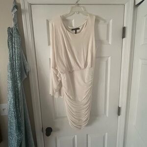 Cream Off the shoulder dresss